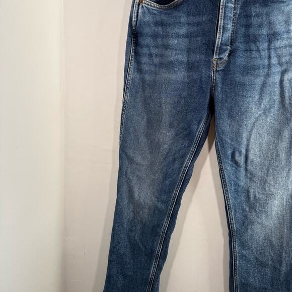 Re/Done Cigarette High Rise Slim Ankle Length Denim Jeans Retro Stone Size 30 - Picture 5 of 12